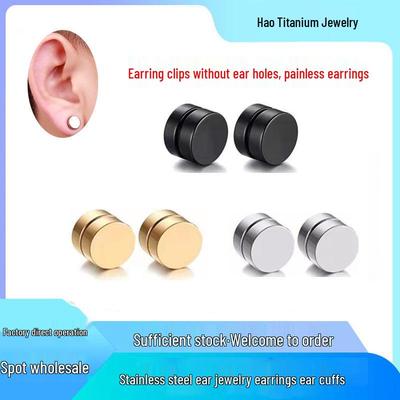 Titanstahl No-Hole Ohrclips für Damen - Hochwertige Magnetische Ohrstecker