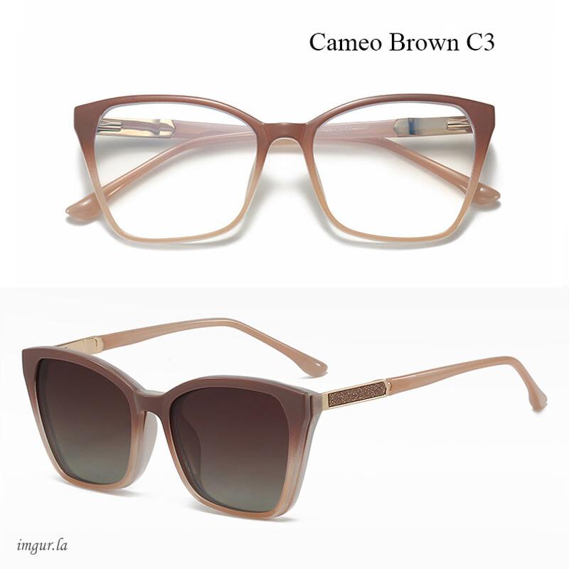 Anti Blue Rays Prescription Computer Glasses with Clip-on Sunglasses