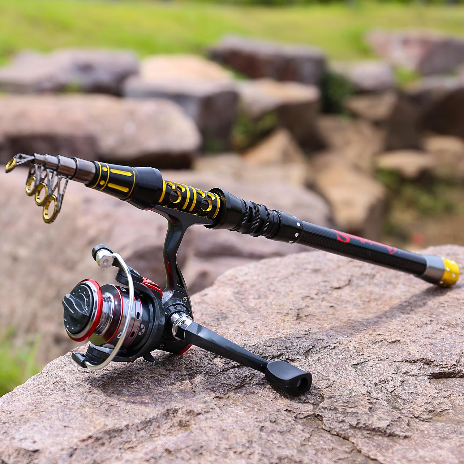 

Мини-телескопическая туристическая спиннинговая катушка, переносная рыболовная катушка для пресноводной рыбалки на окуня 1.8m Rod & reel