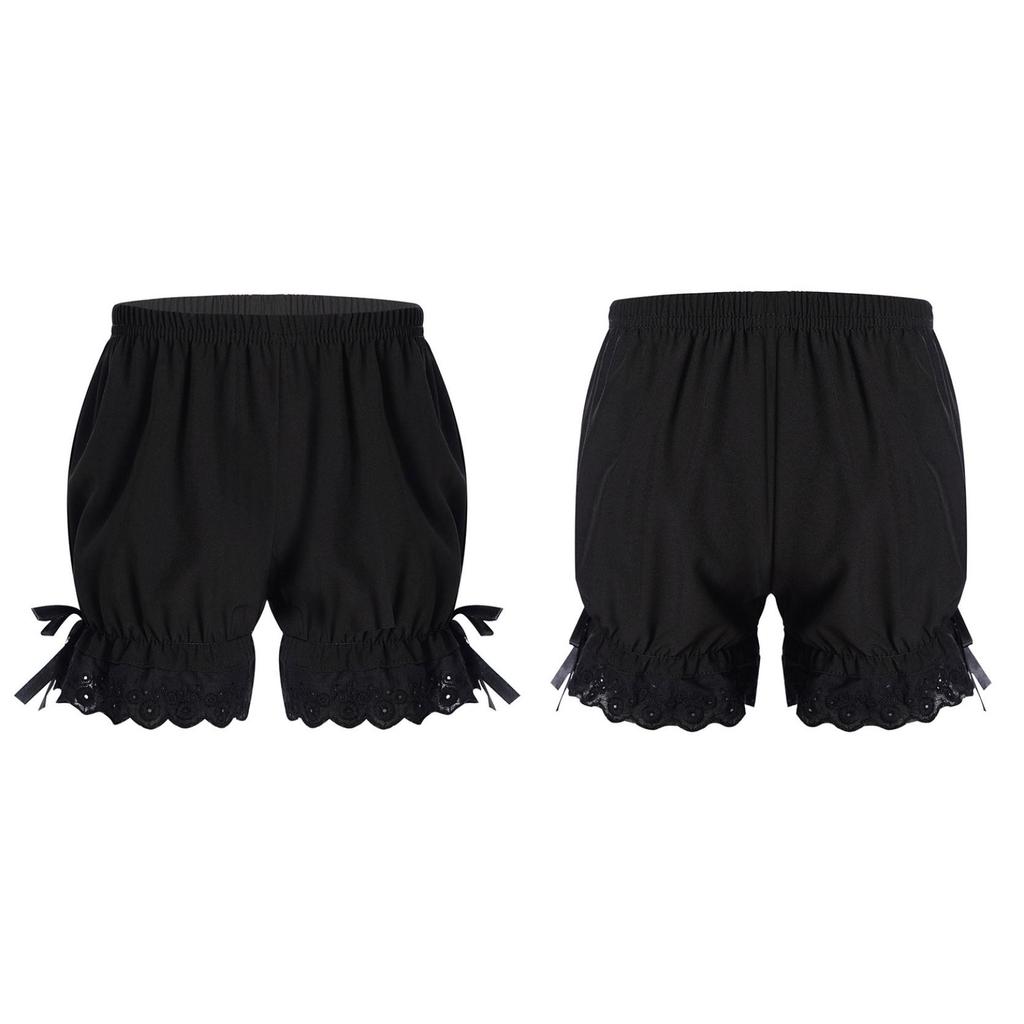 Kids Girls Bloomers Pettipants Elastic Waist Pumpkin Shorts Summer Solid Color Safety Bottoms