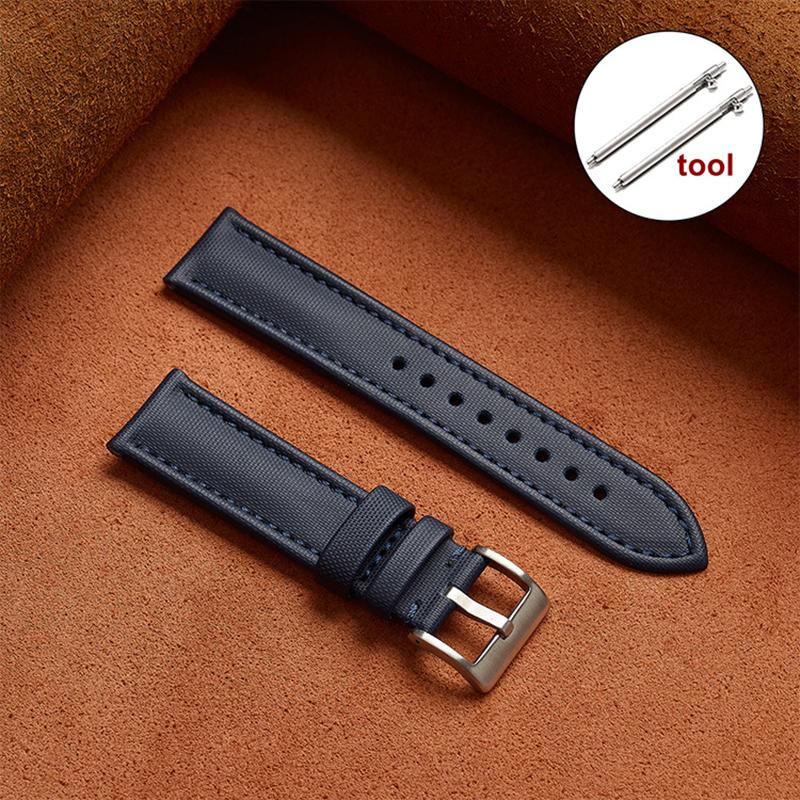 Premium Sailcloth Watch Band for Blancpain Straps 18mm 19mm 21mm 20mm 22mm Waterproof Canvas Nylon Quick Release Bracelet Belt
