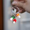 Lovely Mushroom Keychain With Colorful Glass Designs For Keys Bags And Personalize Accessories
