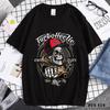 Funny Cartoons T Shirt Men Classic Black T-shirt Summer Short Sleeve Cotton Men Clothing Oversized Y2K Streetwear Fashion Top