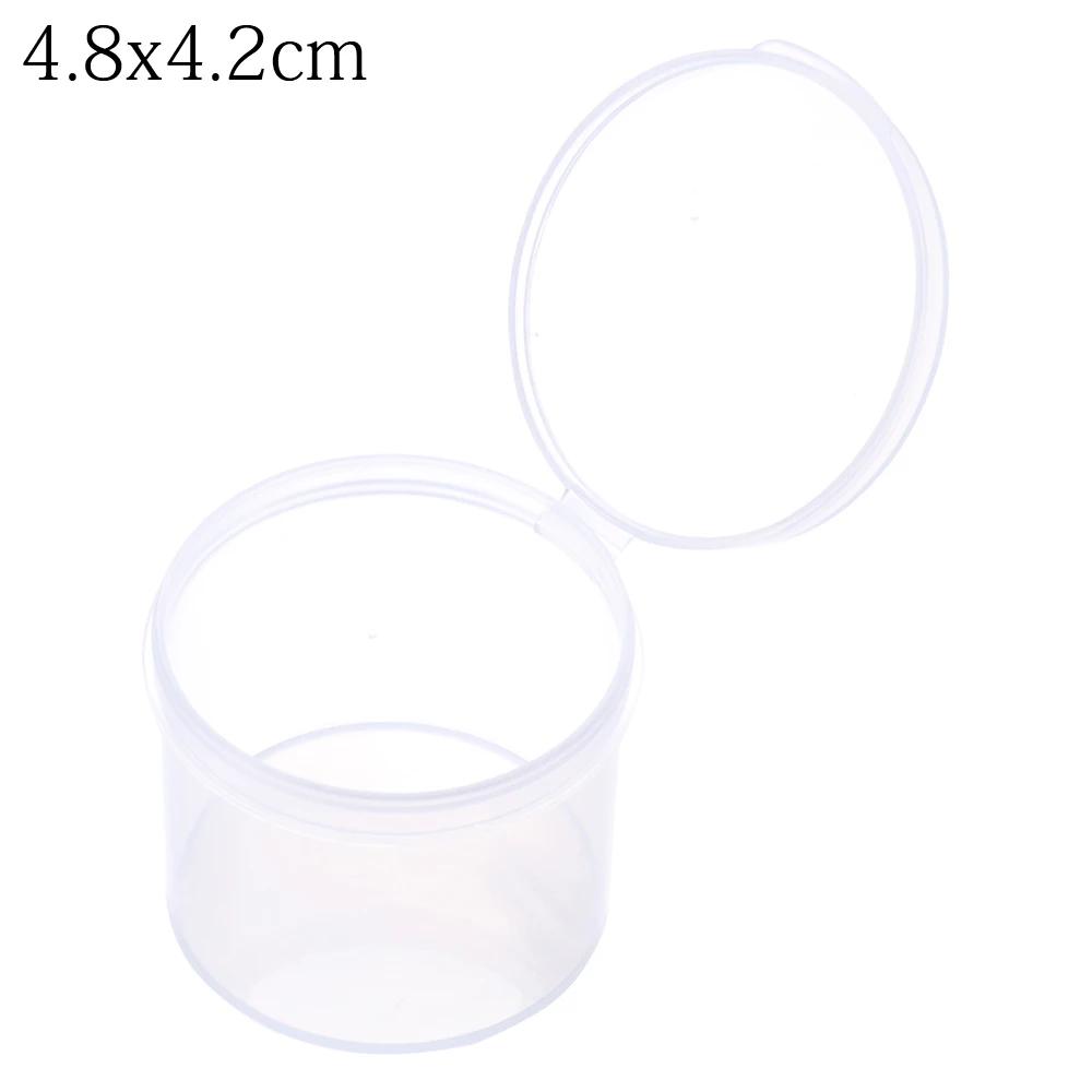 Square Round Plastic Transparent Storage Box Small Items Sundries Organizer Case Jewelry Beads Container Box Tools Accessories