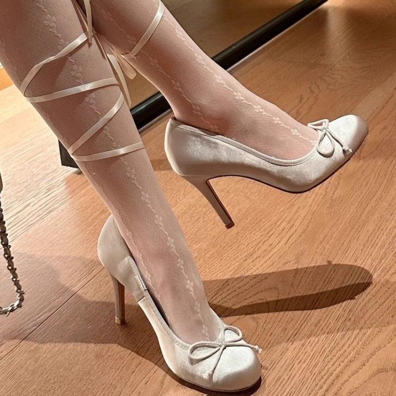 Fashion Mary Jane Women Pumps New Fashion Bowknot Thick High Heels Female Lolita Square Toe Party Leather Shoes for Woman Sandals