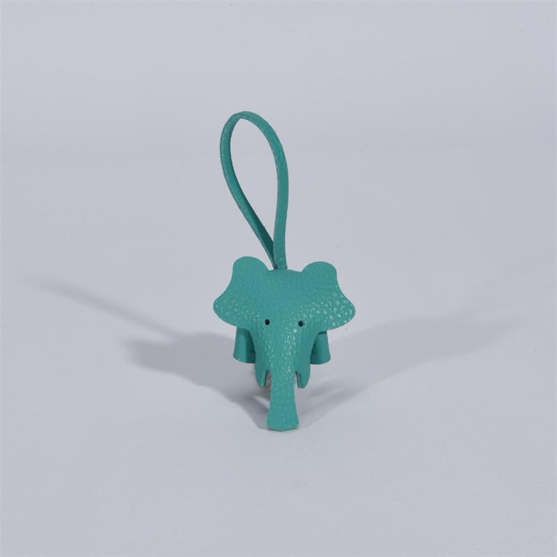 Cute Elephant Keychain Women'S Exquisite Bag Pendant Creative Pu Leather Car Keyring Hand Rope Bag Charm Jewelry Accessory Gifts