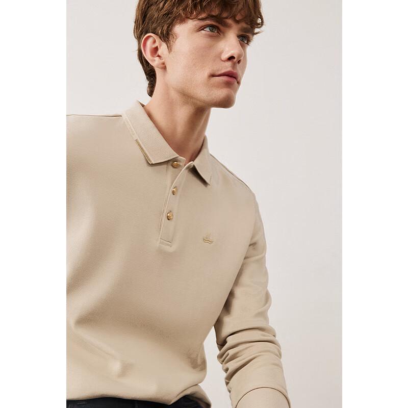 Navigare Men s Solid Long Sleeve Polo T-Shirt M