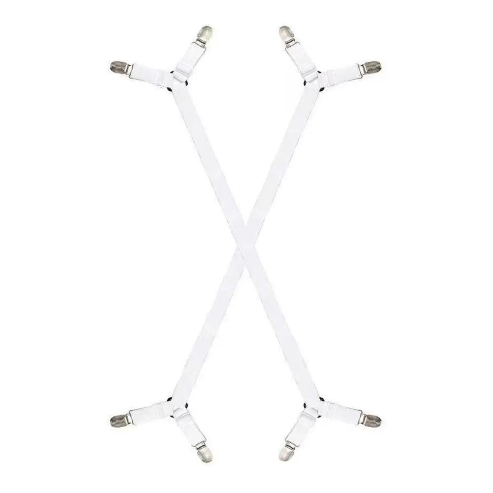 4PCS Adjustable Bed Sheet Clips DIY Non-slip Heavy Duty Bed Sheet Holder Anti-run Invisible Anti-Slip Sheet Holders