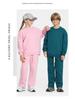 2026 Spring Terry 430g Kids Trendy Hoodie & Sweatpants Set - Casual Streetwear for Boys & Girls