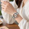 Elastic Quartz Bracelet Watch Stainless Steel Stretch Strap Watch Square Wristwatch  Women