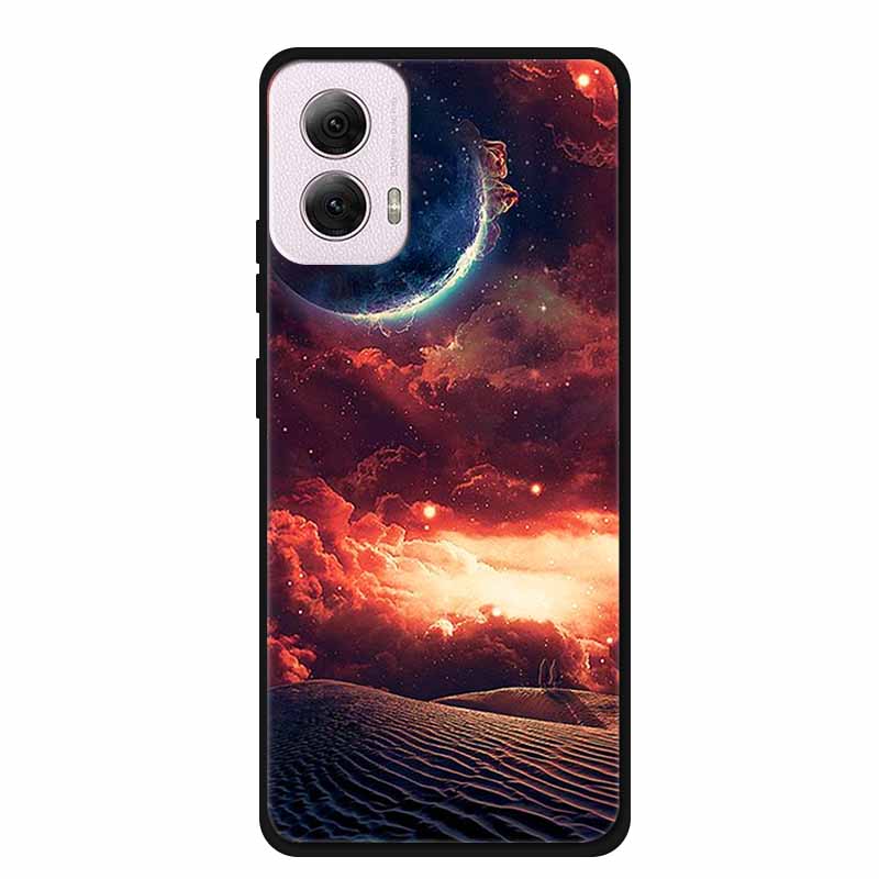 For Moto G Power 2024 Case TPU Animals Soft Silicone Phone Cases For Motorola G Power 2024 5G Wolf Protector Original Back Cover