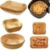 100-200Pcs Air Fryer Baking Paper for Barbecue Plate Square Oven Pan Pad 23/16cm AirFryer Oil-Proof Disposable Paper Liner