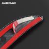 AMBERMILE 2pcs Sport Red Carbon Fiber Pattern Rear Wing Trim Spoiler Extension Lip Fins for MINI COOPER F55 F56 S JCW