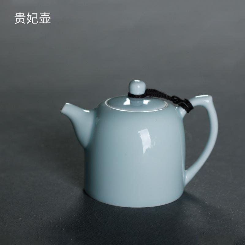 

220 мл японский фарфоровый чайник цвета селадона, бутик, небольшой горшок, бытовой чайник для приготовления чая с шариковым отверстием, чайный набор кунг-фу, украшение 12.5x9cm 220ml
