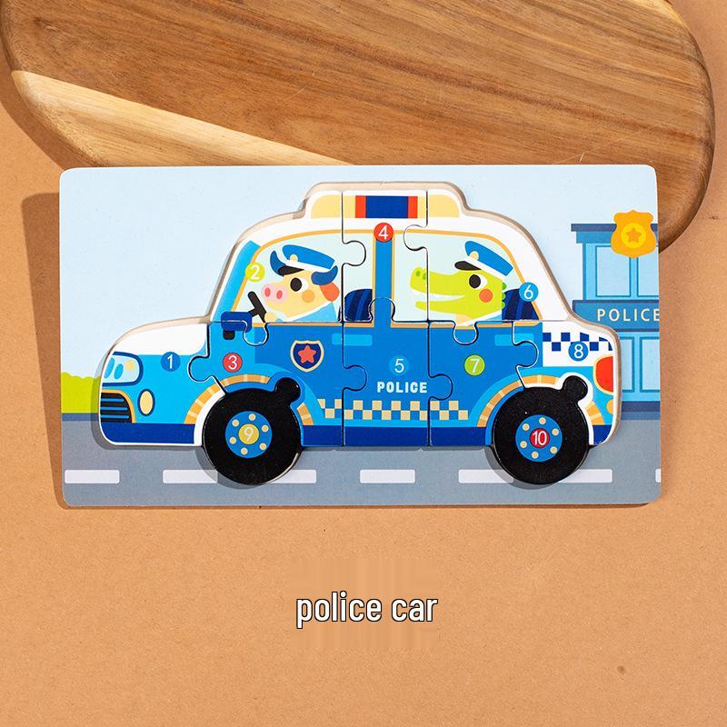 Children's 3D Wooden Animal Transportation Puzzle - Early Education & Fun Toy