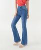 Jinmania Lineup Semi-Long Bootcut Stretch Denim Pants (Medium Blue)
