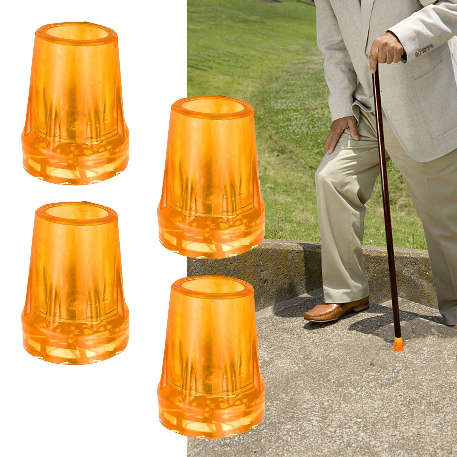 

4 шт., наконечники для костылей, аксессуары для тростей, противоскользящие прочные сверхмощные колпачки для ног для тростей Yellow 25mm Hole