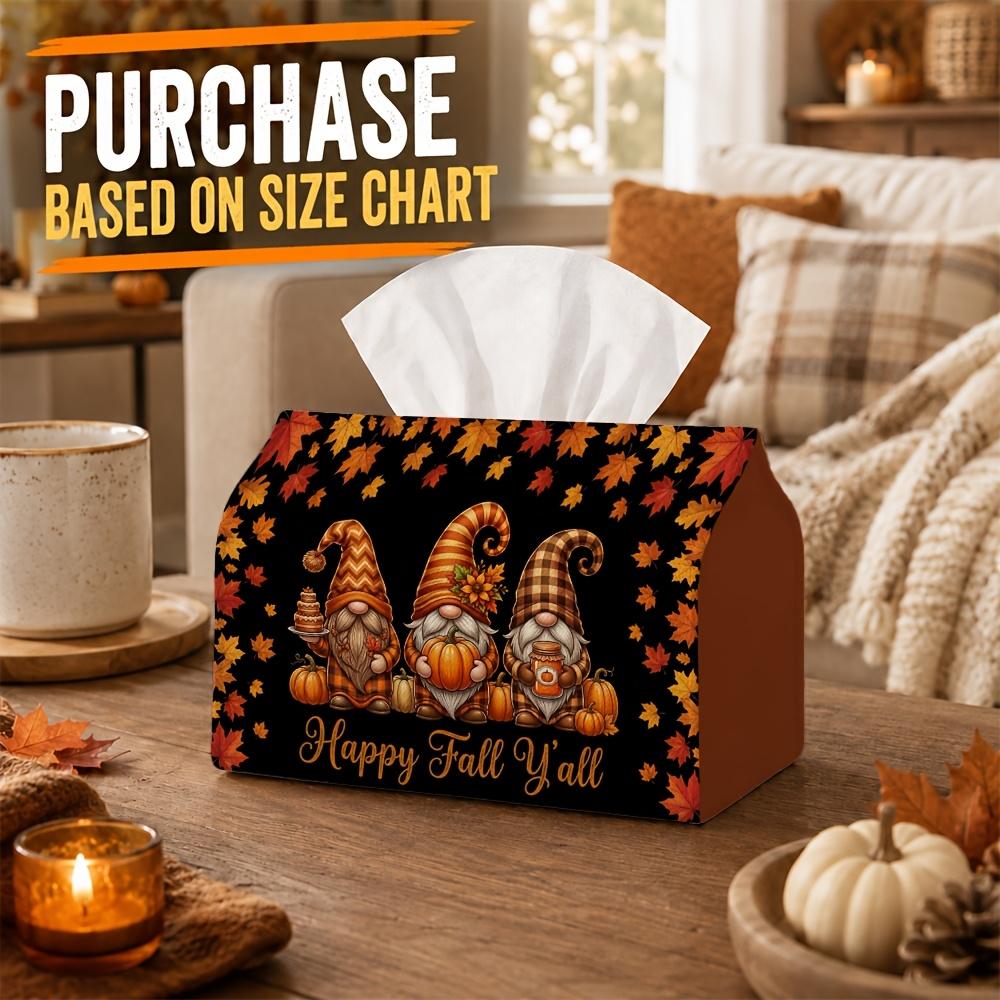 1pc Nordic Myth Night Tissue Box - Dwarf Trio Harvest Crop Napkin Storage Box, Suitable for Rolls/Facial Tissues/Single Sheets, Two Sizes Available fo