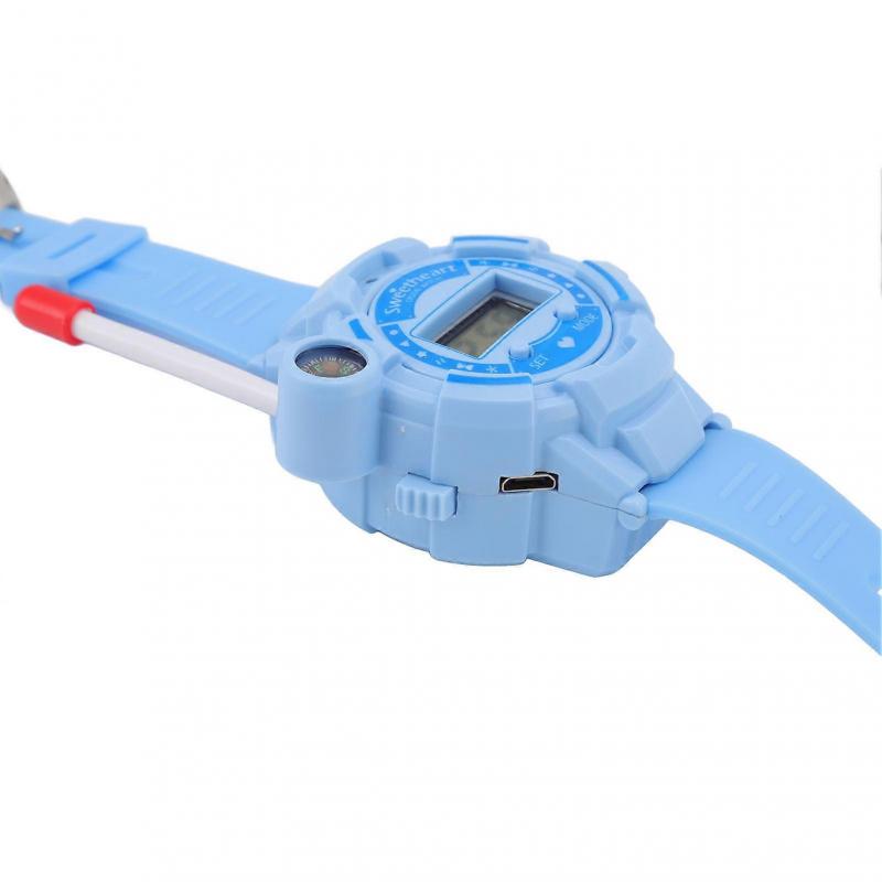 Children Walkie Talkies Watch LCD Screen Noise Reduction Telescopic Antenna Calling Walky Talky Watch Blue