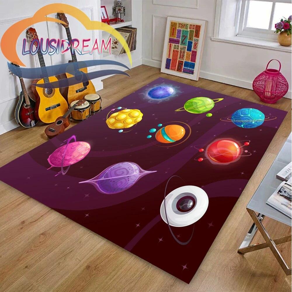 3D Pattern space universe  vector and many planets in galaxy-Popular Cushion In Europe  America Fashionable Carpet