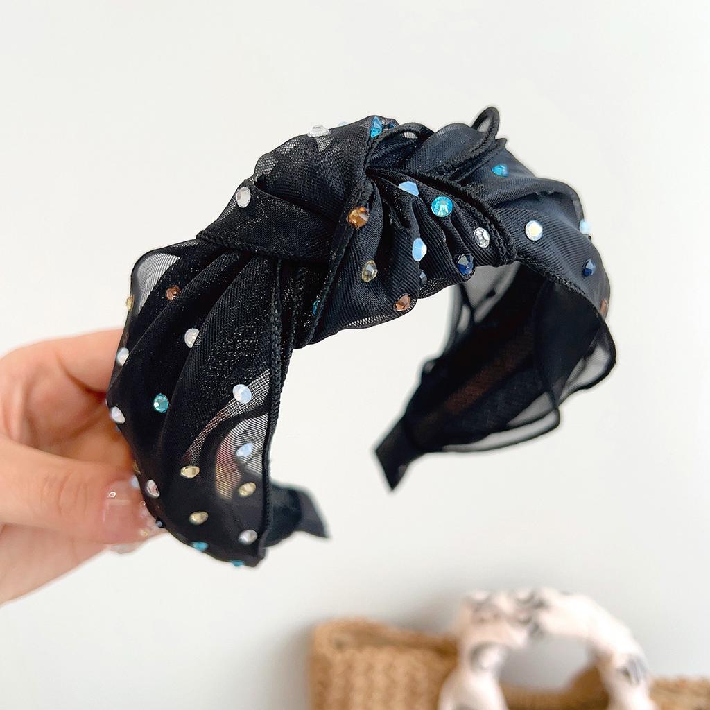 Summer Colorflu Mesh Sequin Knot Hairband Headband Adult Hair Accessories Hair Jewley