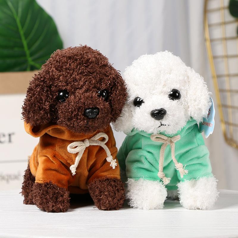 Little Dog Plush Toys, Dog Dolls, Teddy Dog Dolls, Cute Little Animal Dolls On The Bed