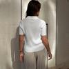 Knitted Sweater T shirt Women Tops 2026 Summer New Short Sleeve Polo Sweater Casual Loose Lapel Sweater Fashion Casual T shirt