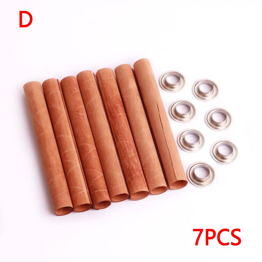 10Pcs 6mm 8mm 10mm 15mm Cylindrical Wooden Candles Wick With Sustainer Tab DIY Candle Making Supplies Handmade Soy Wax Wick