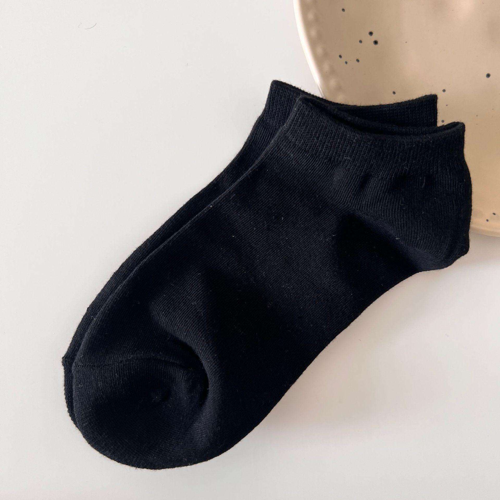 

Socks, Boat Socks, Summer Thin And Macaron-Colored Socks, Breathable And Sweat-Absorbing, Solid Color Short Cotton Socks One size fits all чорний