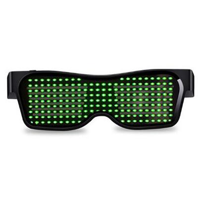 App Bluetooth Leuchtende LED-Brille, Dynamisches Aufladen Mit Bar Dancing, Individuell Gestaltbare LED-Sonnenbrille