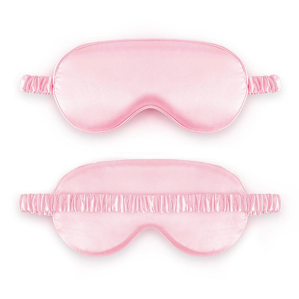 Double-Sided Imitation Silk Sleep Eye Mask with Printed Logo & Elastic Band - Breathable & Light-Blocking