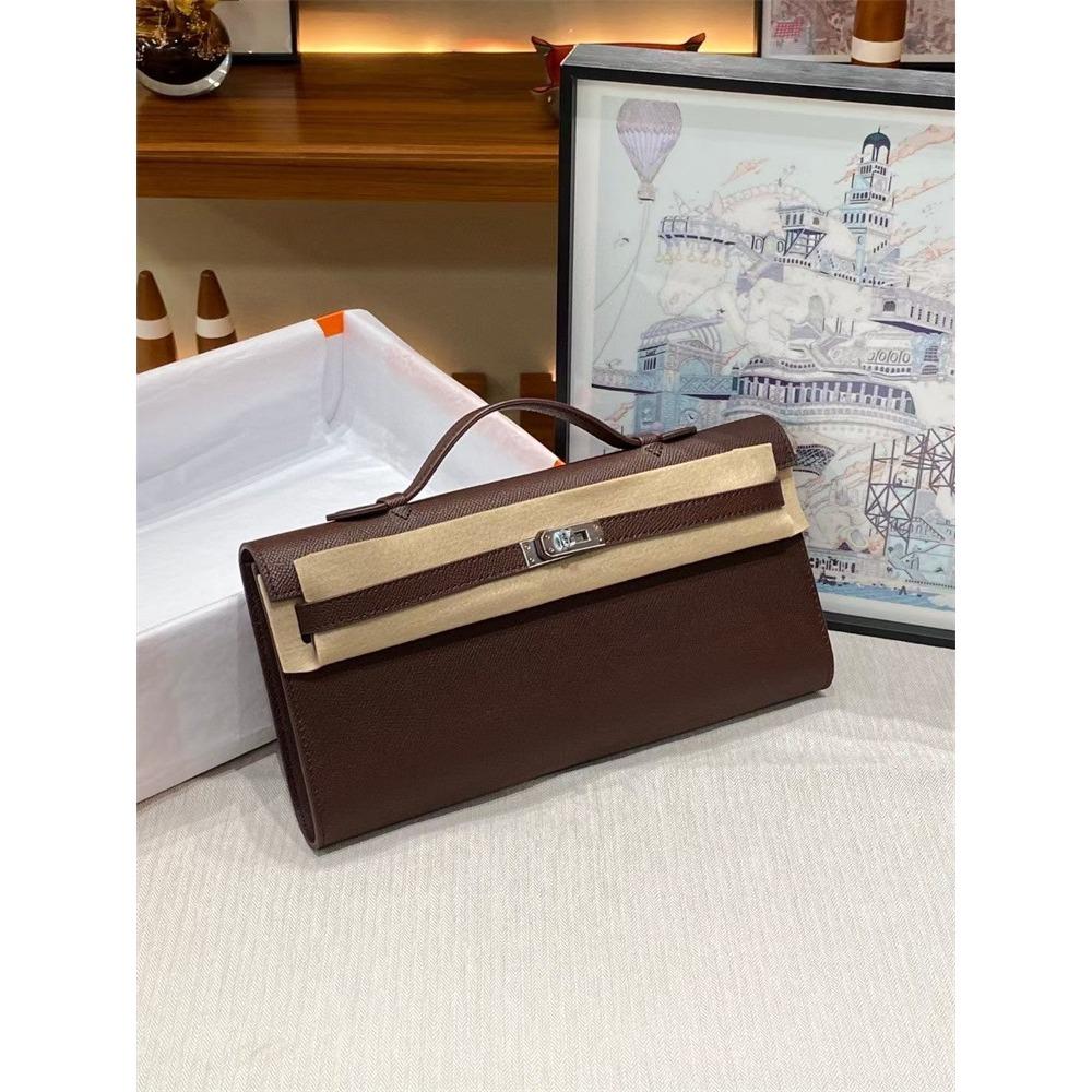 Nová dlouhá KL spojková taška vzor dlaně hovězí kůže vzor aligátora hovězí kůže taška pod paži taška přes rameno dámská taška trend