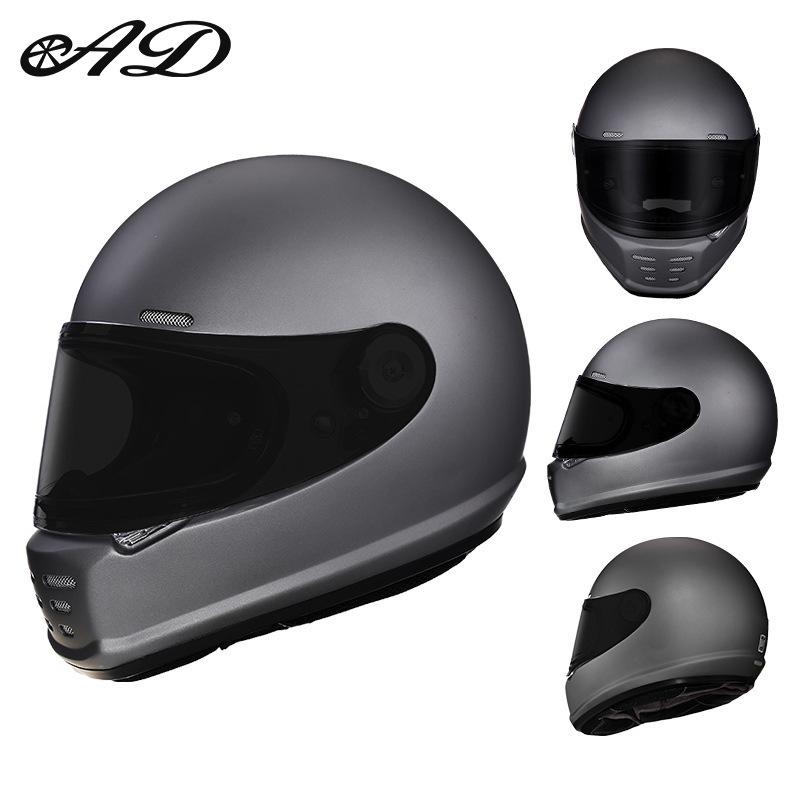 3C Certified Retro Fiberglass Full Face Helmet for Motorcycles and Scooters