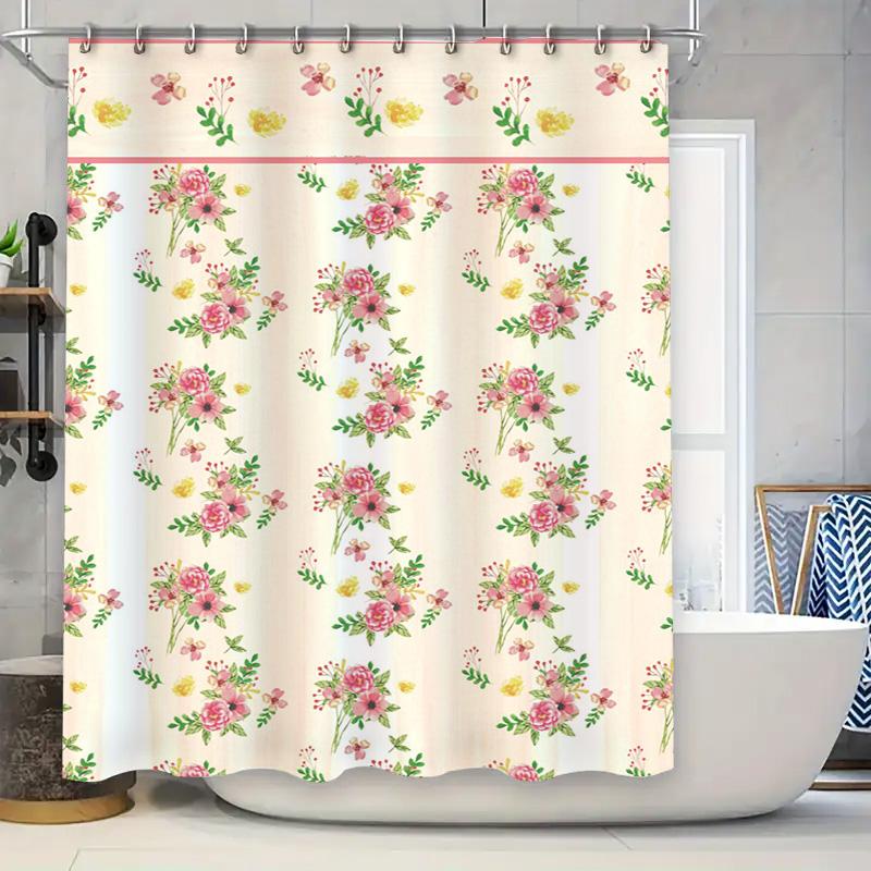 

Bathroom Decor Shower Curtain Sea Turtle Cartoon Blue Green Pink Yellow Bath Mat Home Decoration Waterproof Bathroom Window Curt W60H190(CM)-1 Pcs