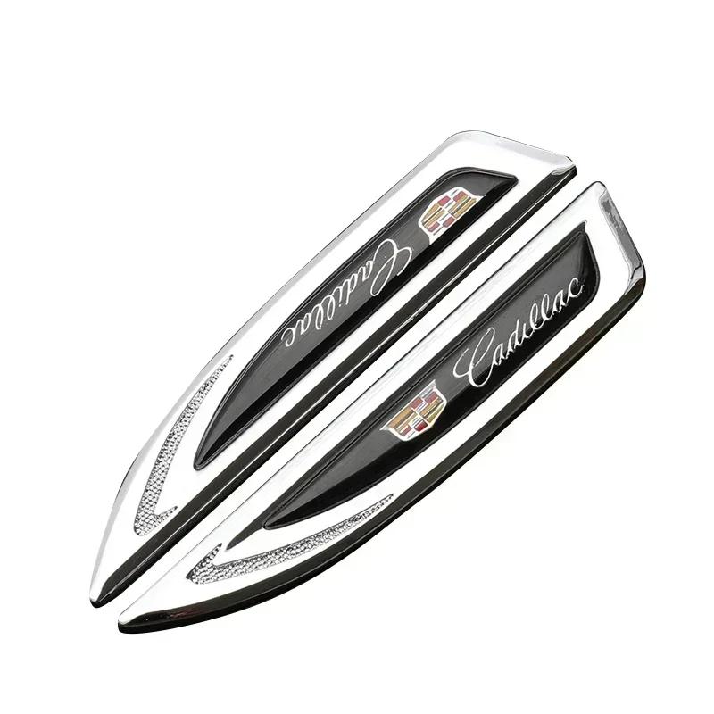 

2pcs Car Side Fender Emblem Sticker for Cadillac Escalade Deville DTS ATS BLS CT4 CT6 CTS EXT SLR SRX XLR XT4 Badge 2026 темно-сірий колір