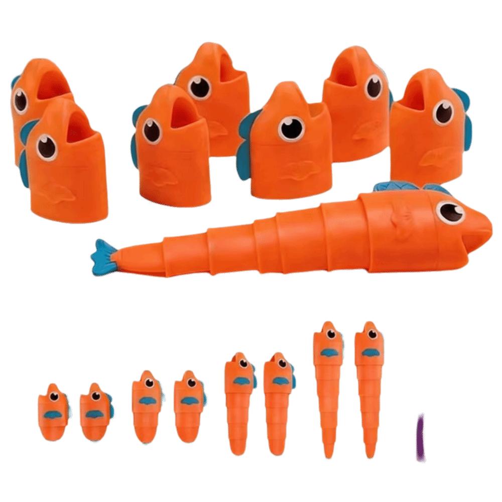 Stretchable Body Fishing Board Game Cartoon Style Educational Puzzle Toy  Social Table Game оранжевый