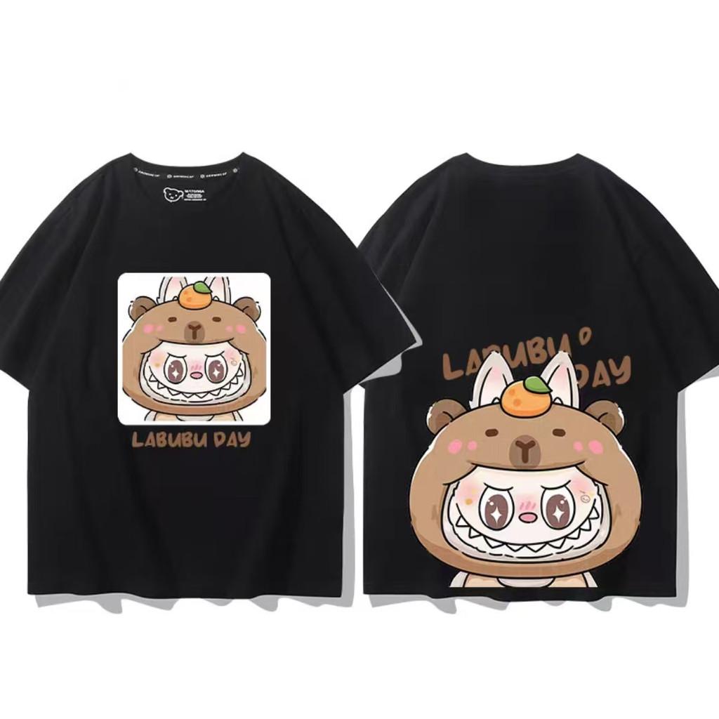 Lässiges Unisex-Kurzarm-T-Shirt Druck Damen-T-Shirts Baggy Baggy Rundhals Lässige Oberteile Labu