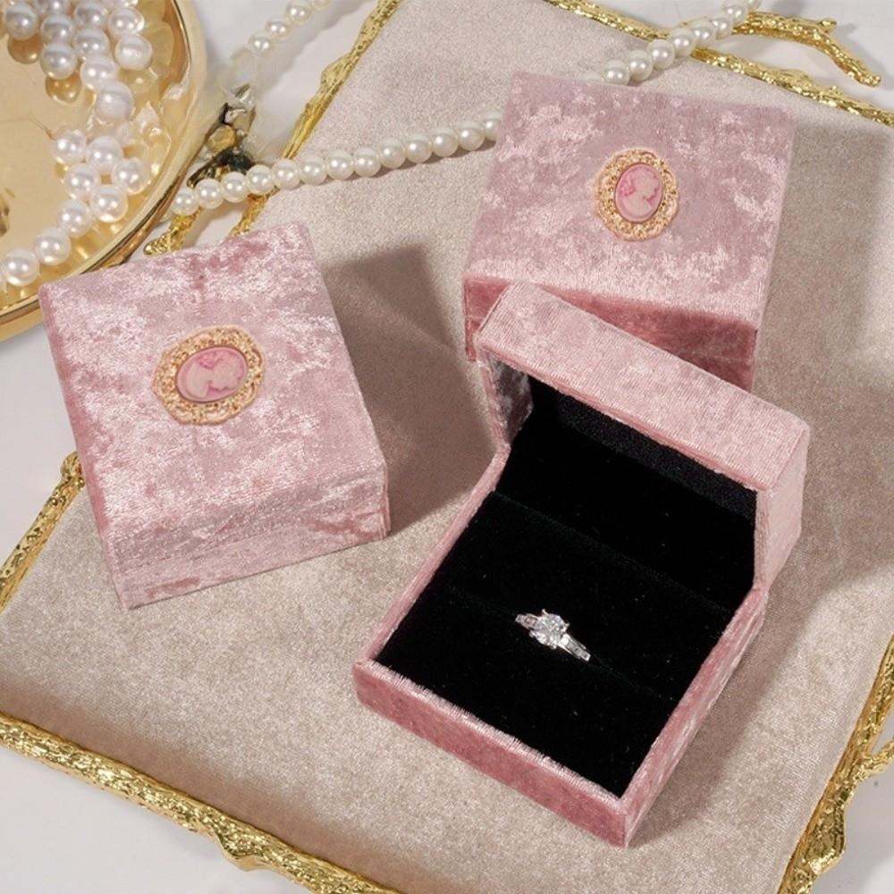 Bracelets Wedding Ring Display Case Pink Necklace Storage Box Retro Jewelry Box Gifts