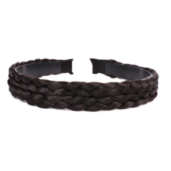 Women Chemical Fiber Synthetic Wig Hair Hoop Braided Headband Hairband Headwear