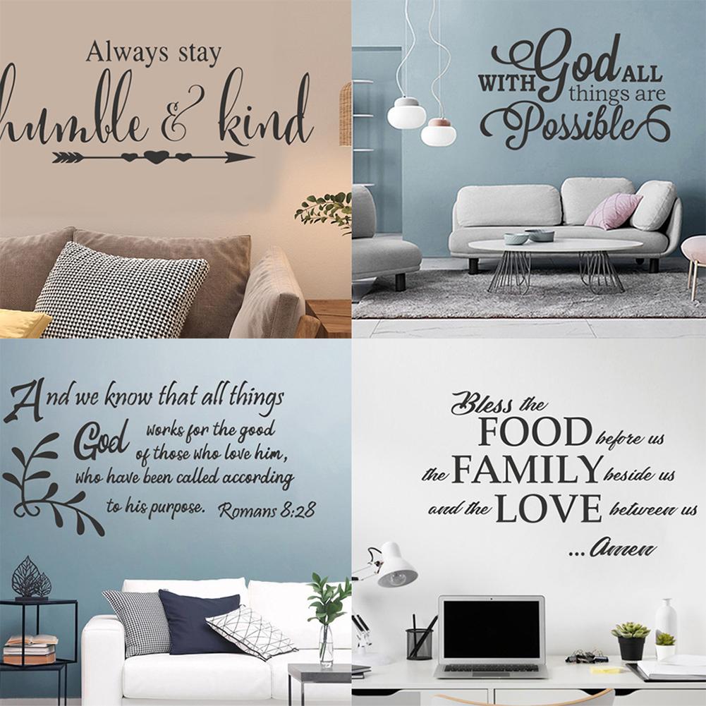 English Letter Inspirational Wall Stickers Self-adhesive Wall Decals For Bedroom Living Room Decoration