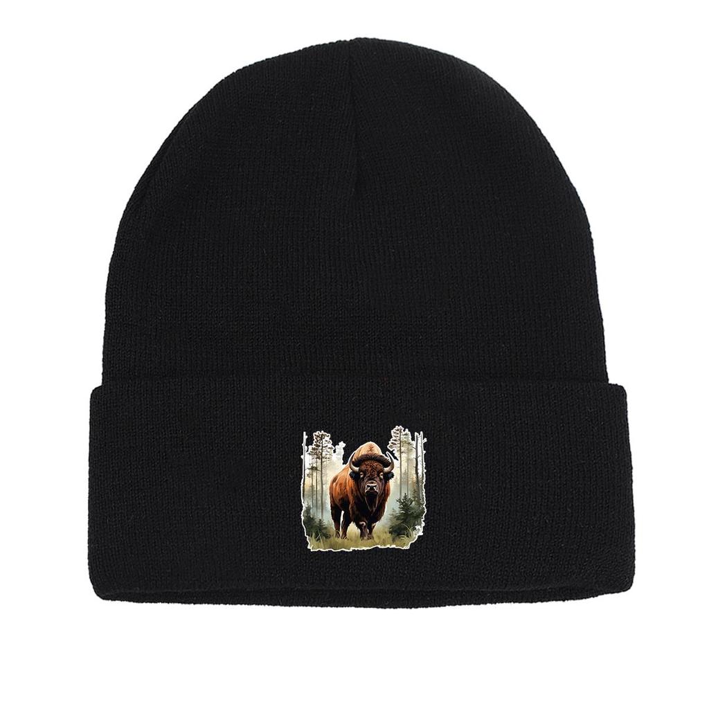 Yak Winter Knitted Hat Beanie,Skull Cap Warm Stretchable Sporting Bonnet Knit Hat Beanie