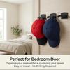 5-Pack Adhesive Hat Hooks for Wall - Minimalist Baseball Cap Organizer & Display Rack - No Drilling Sticky Hat Hangers for Door, Closet & Room Decor