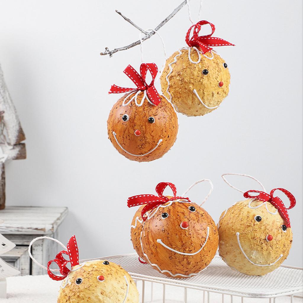 6 Pieces Christmas Ornament Set Festival Tree Decorations Shatterproof Gingerbreads for Holiday Home Decoration