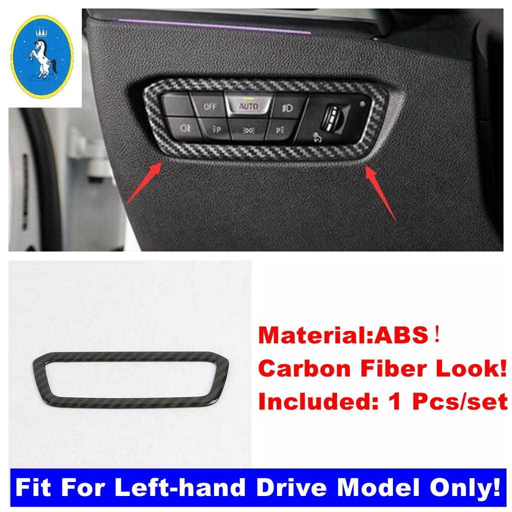 For BMW 3 Series G20  - 2024 Auto Interior Headlight Headlamp Light Lamp Button Switch Adjust Frame Accessories Cover Trim