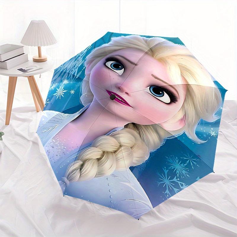 

Disney Elsa, Frozen Themed automatic opening and closing folding umbrella, portable - durable, 8-rib umbrella frame, very suitable for busin