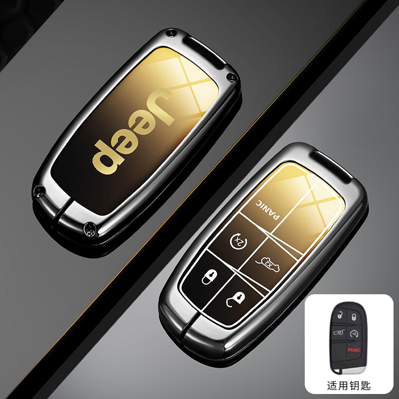 2/3/4/5 Buttons Metal Car Key Case Cover For Jeep Renegade Wrangler Patriot Grand Cherokee WK2 KL Compass Liberty Accessories AMO1