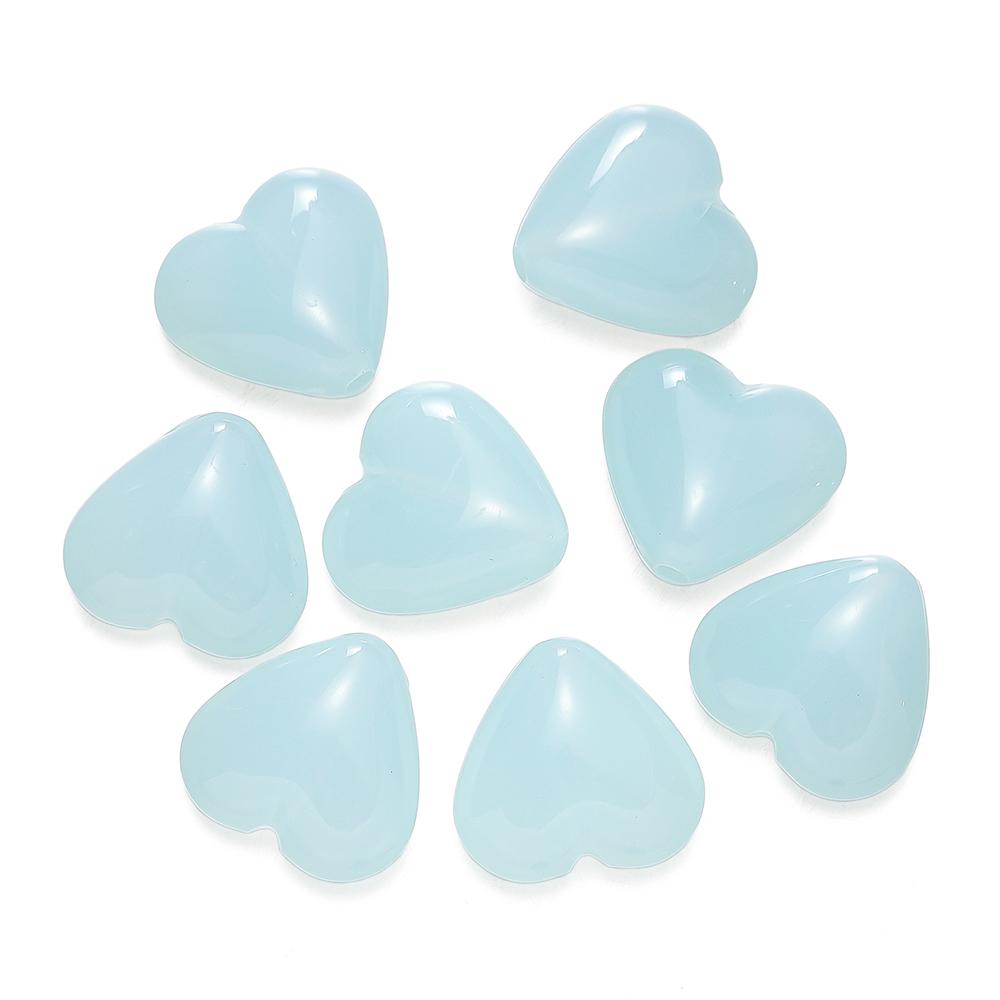 

10/20 шт. 17,5x16,5 мм Акриловые бусины Сердце Рассыпная бусина-разделитель для DIY Браслетов, Ожерелий, Изготовления Ювелирных изделий, Аксессуары 10pcs синий