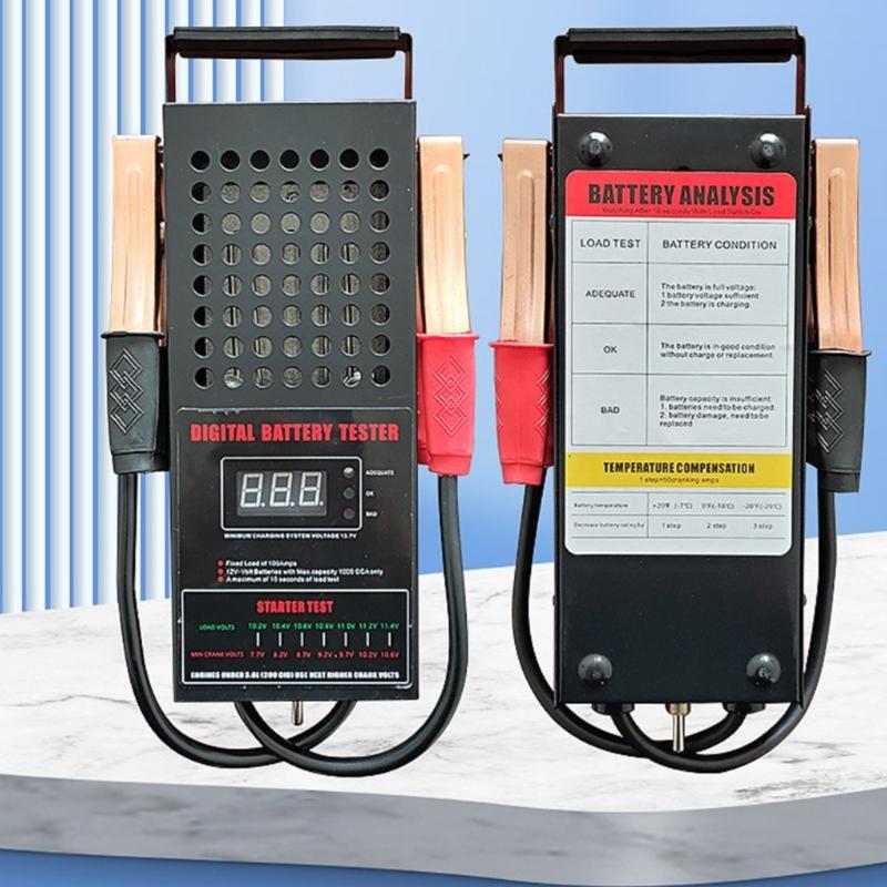 Tester di carico batteria auto Tester voltmetro Strumento di misurazione 6/12/24V Display LCD per moto Barche Strumento di misurazione