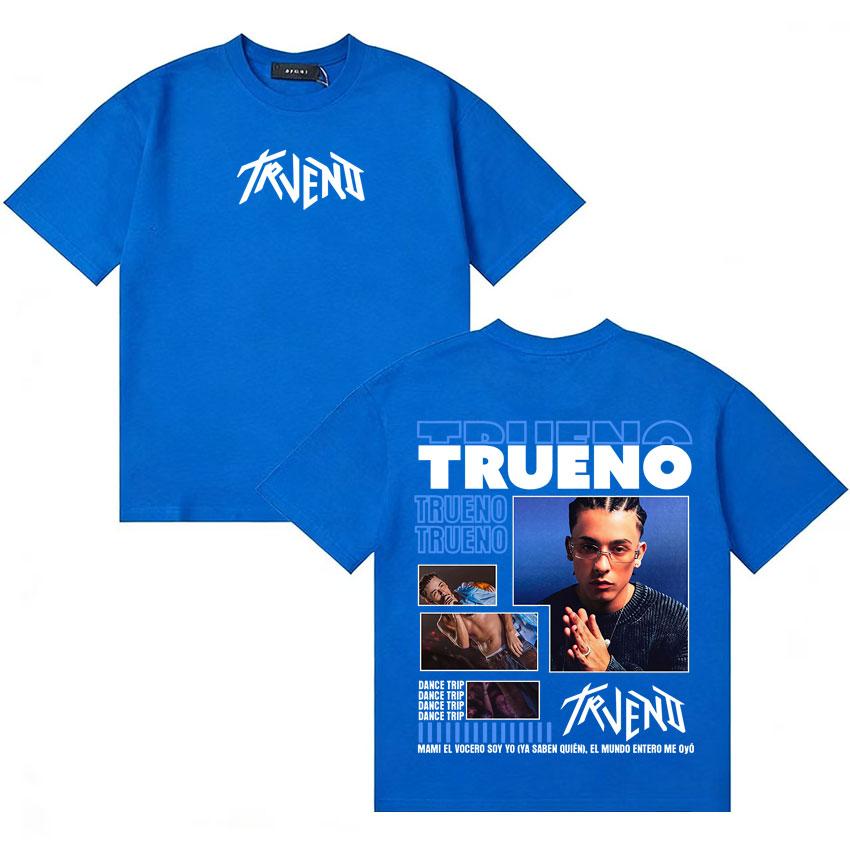 Rapper Trueno DANCE TRIP Tour Merch Tshirt Unisexs Women Fashion Short Sleeve Tee Shirts Y2K Cotton Casual Loose Teenagers Tshirts
