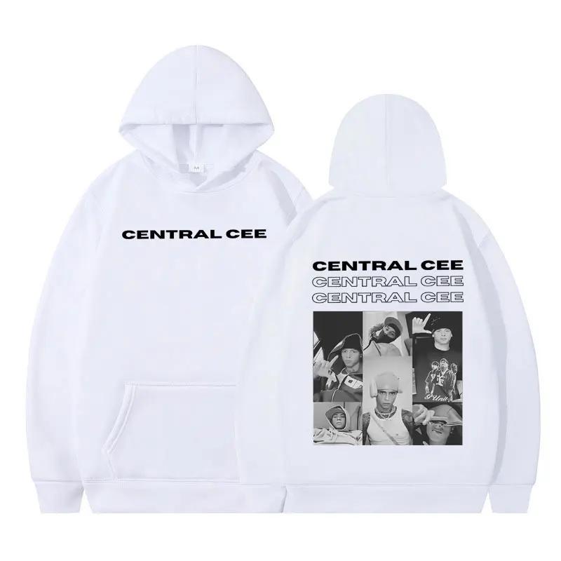 Rapper Central Cee Vintage Fashion Printed Hoodie Men Women Long-sleeved Winter Harajuku Hip-hop Pullover Oversized Sweatshirt